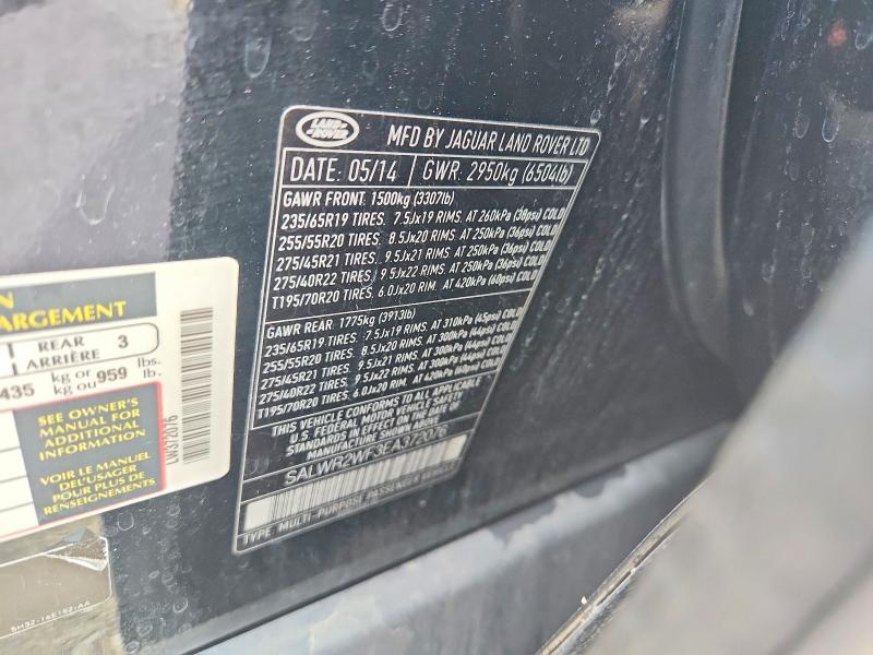 SALWR2WF3EA372076 2014 Land Rover Range Rover photo no. 13