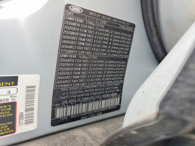 2018 Land Rover Range Rover — VIN SALYL2RX2JA735864, şəkil 13
