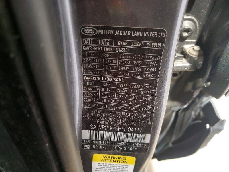 SALVP2BG5HH194117 2017 Land Rover Range Rover photo no. 13