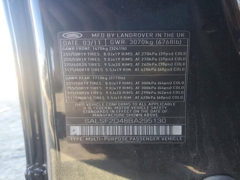 SALSF2D48BA295130 2011 Land Rover Range Rover photo no. 12