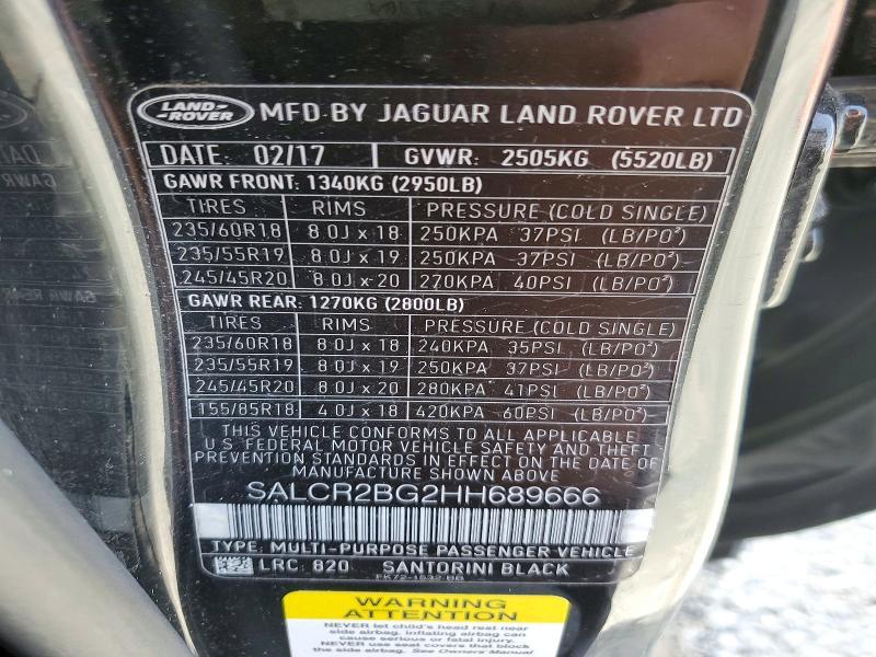 SALCR2BG2HH689666 2017 Land Rover Discovery photo no. 14