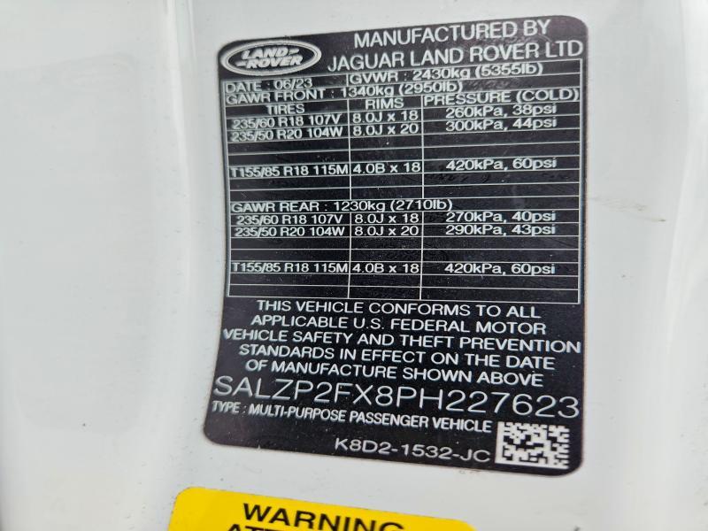 SALZP2FX8PH227623 2023 Land Rover Range Rover photo no. 13