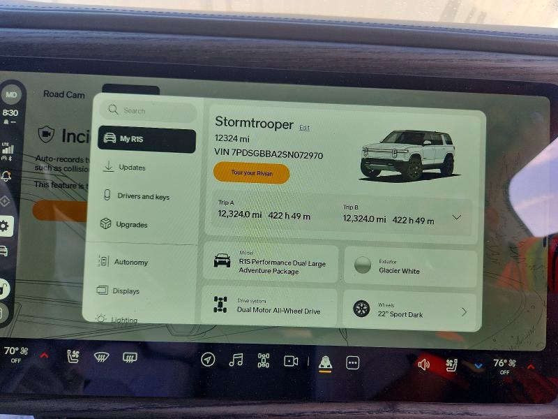 2025 Rivian R1S — VIN 7PDSGBBA2SN072970, şəkil 9