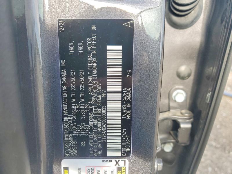 2025 Lexus RX — VIN 2T2BAMCA7SC093833, şəkil 13