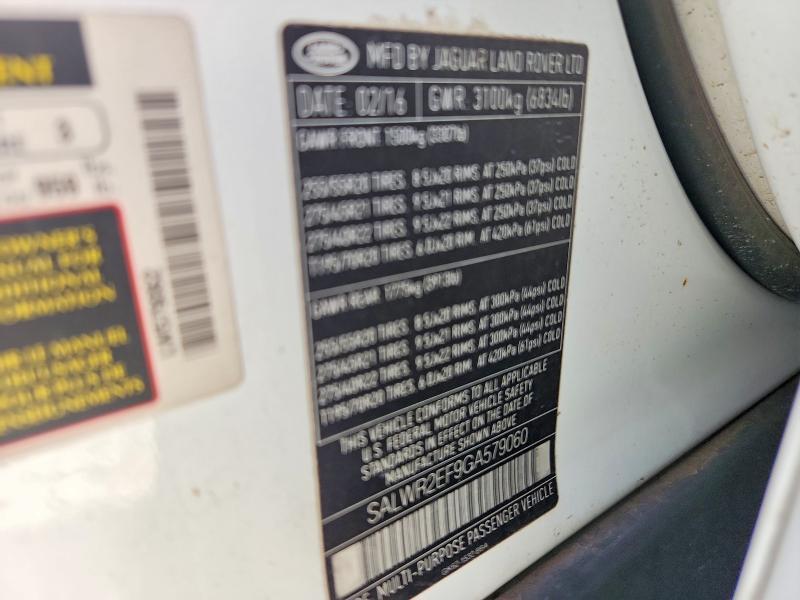 SALWR2EF9GA579060 2016 Land Rover Range Rover photo no. 13