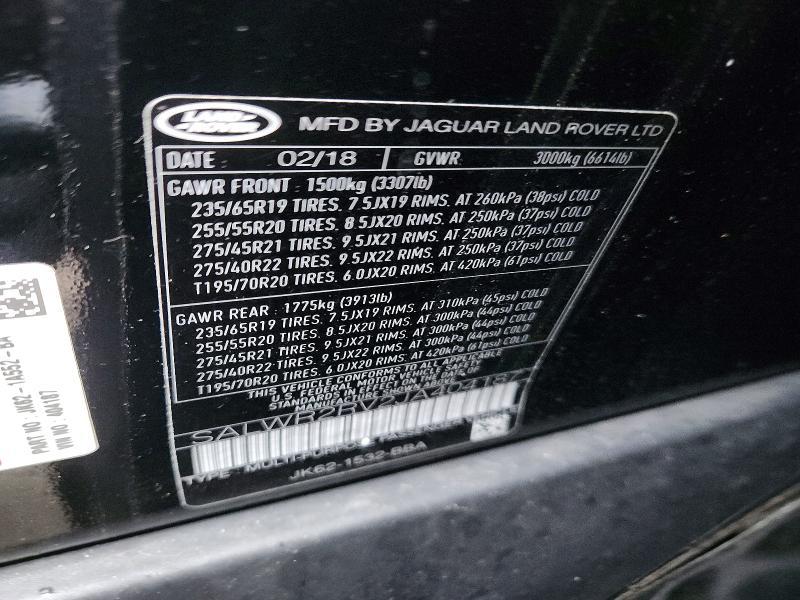 SALWR2RV2JA404187 2018 Land Rover Range Rover photo no. 13