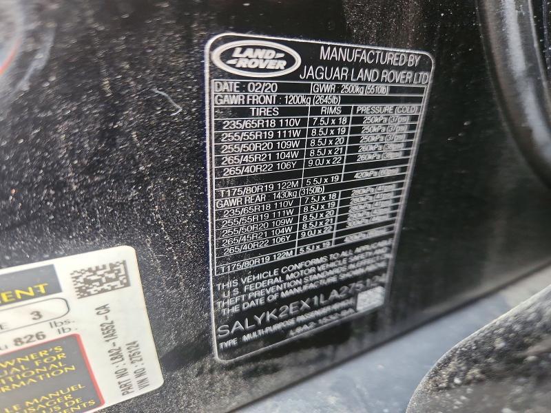 SALYK2EX1LA275124 2020 Land Rover Range Rover photo no. 13