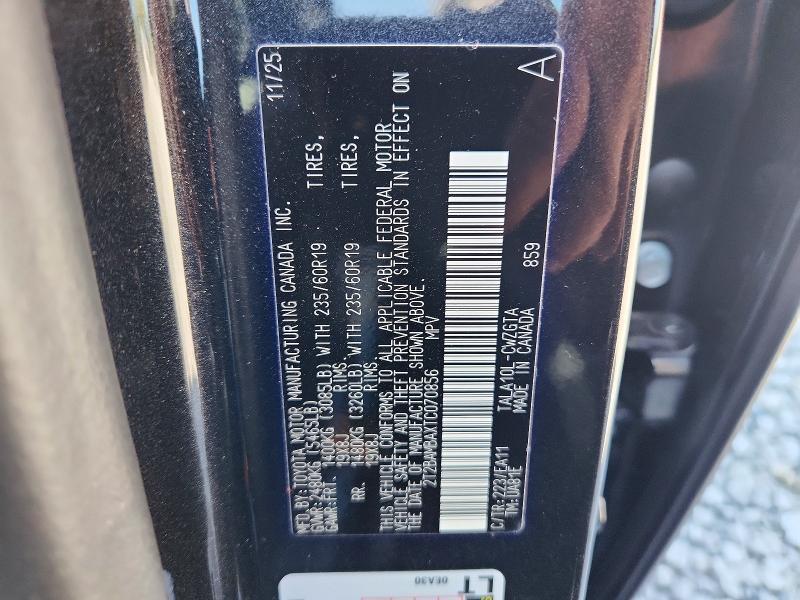 2026 Lexus RX — VIN 2T2BAMBAXTC070856, şəkil 25