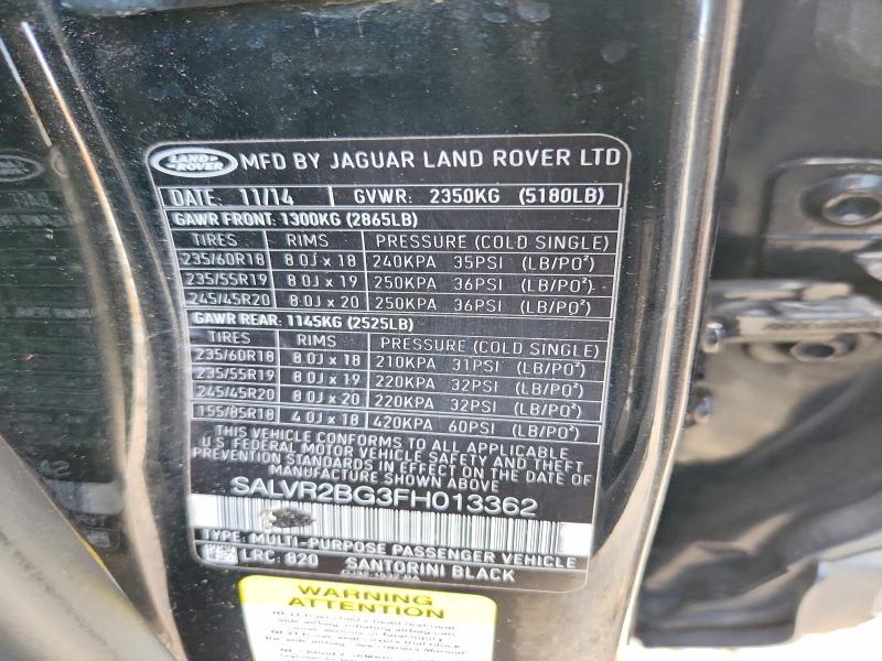 SALVR2BG3FH013362         2015 Land Rover Range Rover photo no. 13