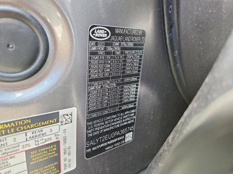 2023 Land Rover Range Rover — VIN SALYT2EU0PA365745, şəkil 14
