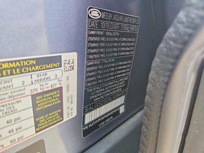 2020 Land Rover Range Rover — VIN SALGS2SE8LA584457, şəkil 14