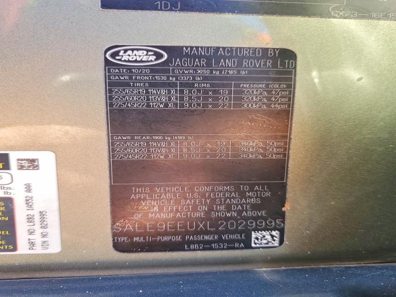 SALE9EEUXL2029995         2020 Land Rover Defender photo no. 13