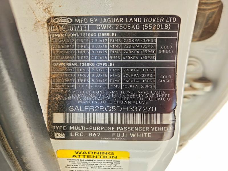 SALFR2BG5DH337270 2013 Land Rover LR2 photo no. 13