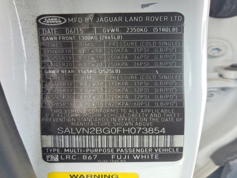 SALVN2BG0FH073854 2015 Land Rover Range Rover photo no. 13