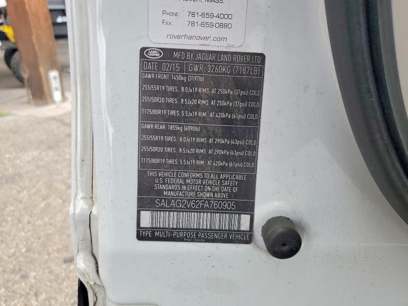 SALAG2V62FA760905 2015 Land Rover LR4 photo no. 13