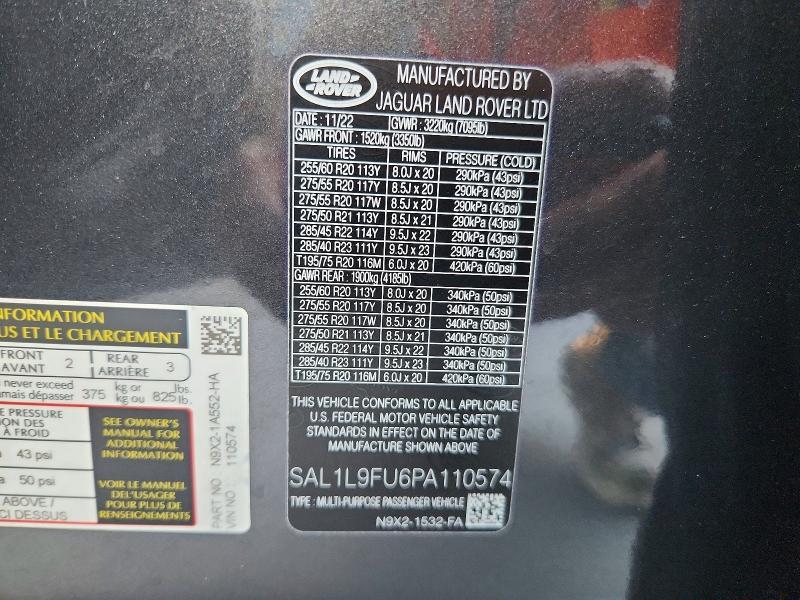 SAL1L9FU6PA110574 2023 Land Rover Range Rover photo no. 13