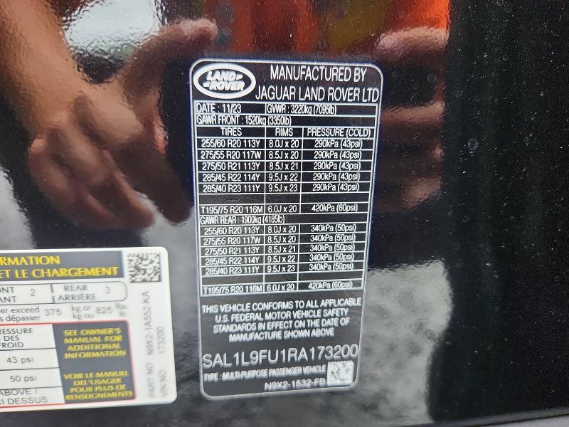 2024 Land Rover Range Rover — VIN SAL1L9FU1RA173200, фото 13