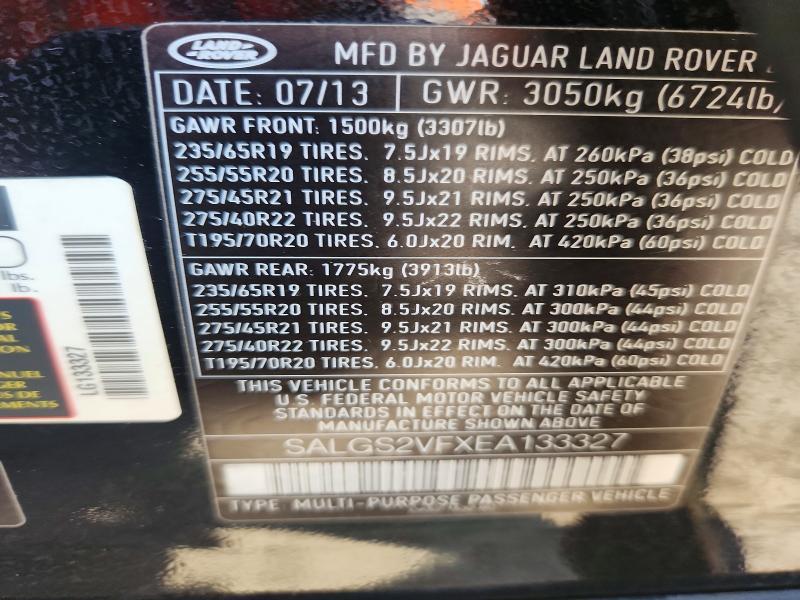 SALGS2VFXEA133327 2014 Land Rover Range Rover photo no. 13
