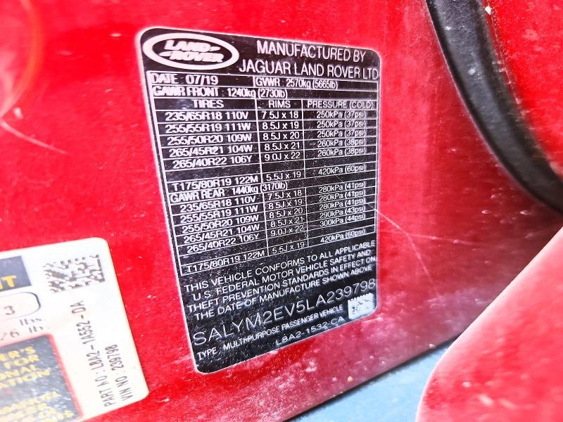 2020 Land Rover Range Rover — VIN SALYM2EV5LA239798, фото 13
