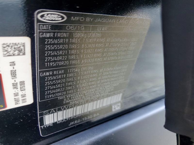 SALWR2RU0KA875358 2019 Land Rover Range Rover photo no. 13