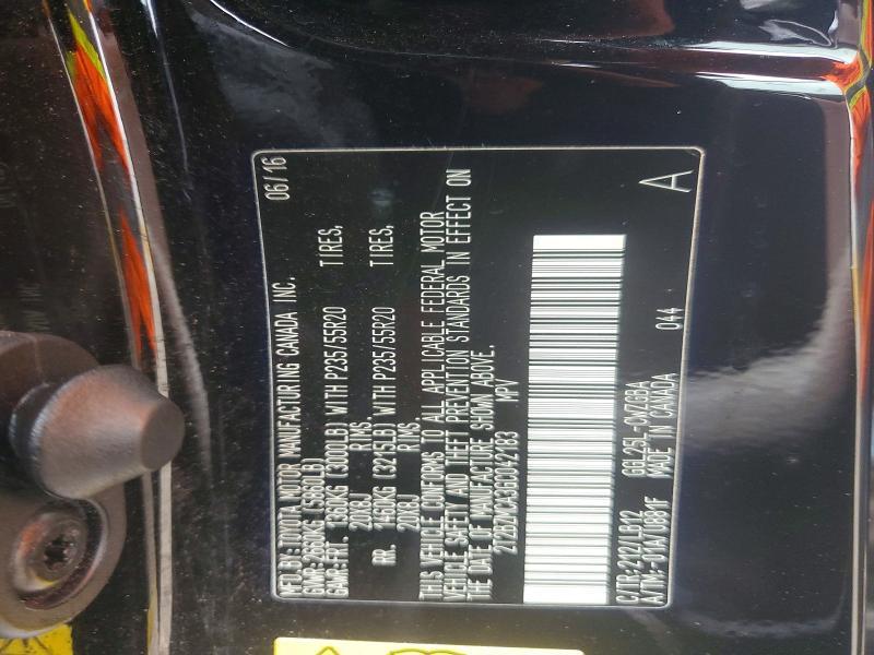 2016 Lexus RX — VIN 2T2BZMCA3GC042183, şəkil 13