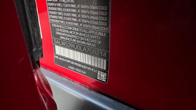 2020 Land Rover Range Rover — VIN SALWS2RU0LA708214, şəkil 10