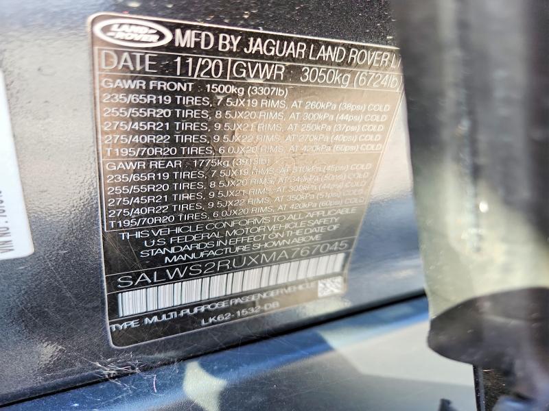 SALWS2RUXMA767045 2021 Land Rover Range Rover photo no. 13