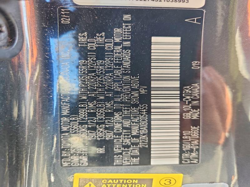 2T2ZK1BAXBC054455 2011 Lexus RX photo no. 13