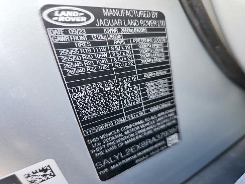 2024 Land Rover Range Rover — VIN SALYL2EX8RA379387, şəkil 14