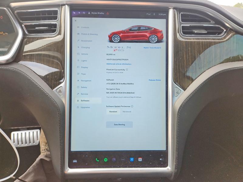 5YJSA2AP6CFP01211 2012 Tesla MODEL S photo no. 9