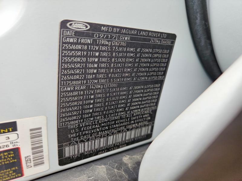 SALYB2RX5JA723579 2018 Land Rover Range Rover photo no. 12