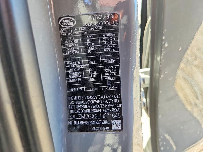 2020 Land Rover Range Rover — VIN SALZM2GX2LH071645, şəkil 13