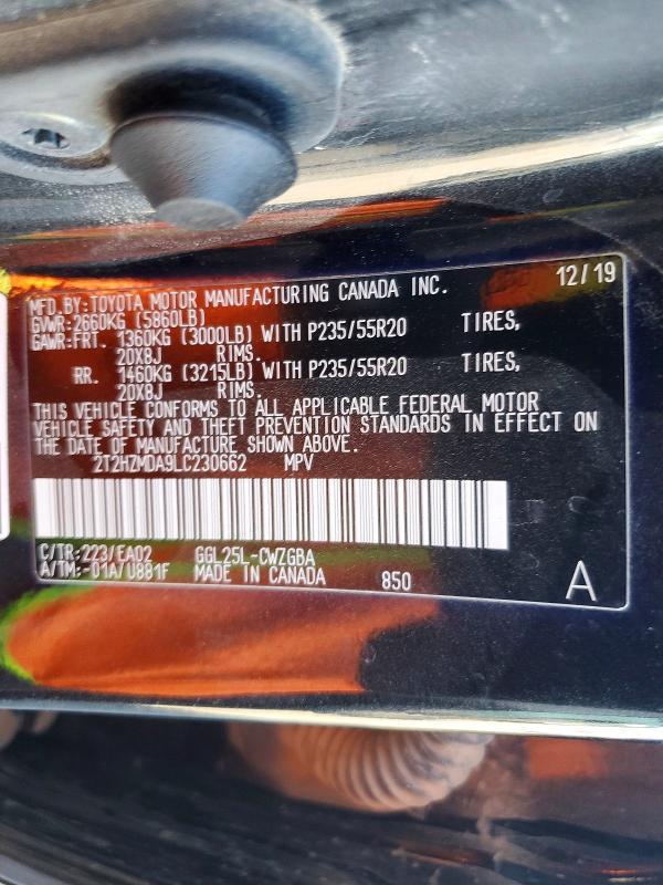 2T2HZMDA9LC230662 2020 Lexus RX photo no. 12