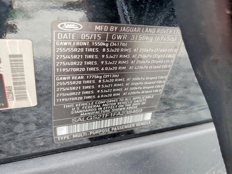 SALGS2TF1FA238469 2015 Land Rover Range Rover photo no. 13