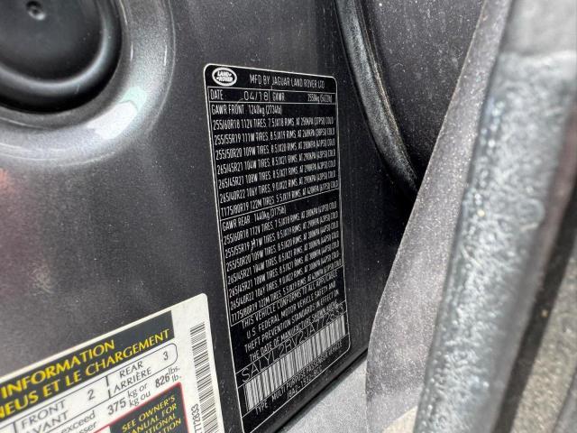 SALYL2RV2JA772833 2018 Land Rover Range Rover photo no. 10