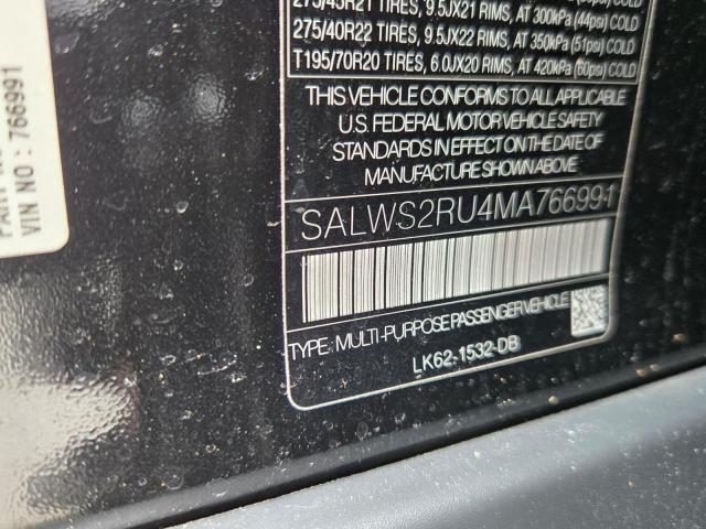 SALWS2RU4MA766991 2021 Land Rover Range Rover photo no. 10