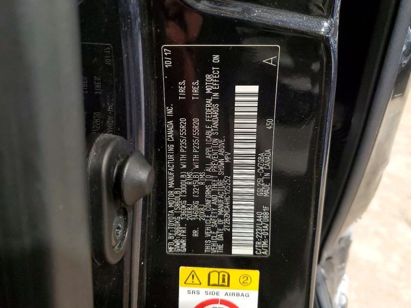 2017 Lexus RX — VIN 2T2BZMCA4HC125252, şəkil 13