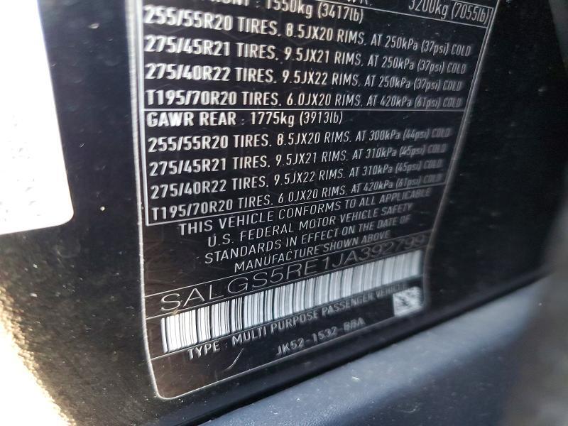 2018 Land Rover Range Rover — VIN SALGS5RE1JA392799, şəkil 13