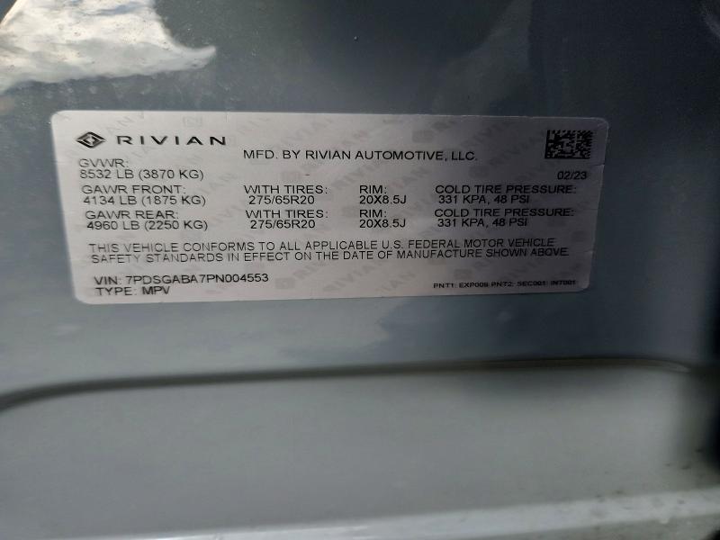 7PDSGABA7PN004553 2023 Rivian R1S photo no. 14