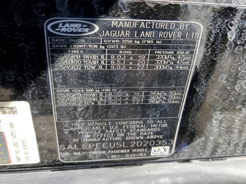 2020 Land Rover Defender — VIN SALEPEEU5L2020353, фото 13