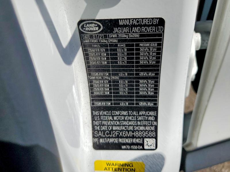 2021 Land Rover Discovery — VIN SALCJ2FX6MH889588, şəkil 13