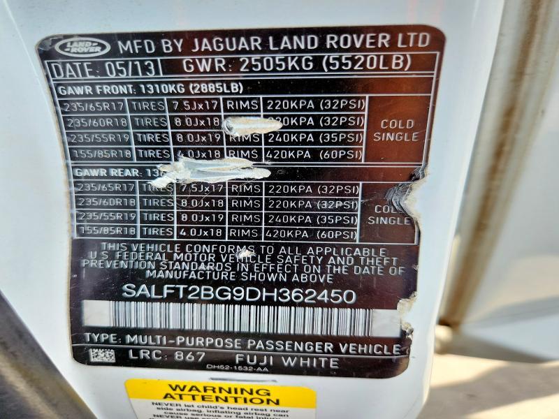 SALFT2BG9DH362450 2013 Land Rover LR2 photo no. 13