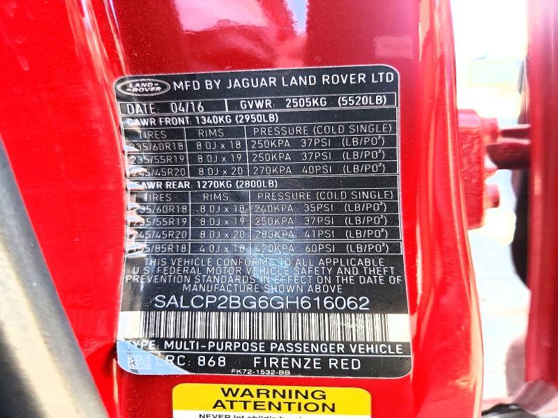 2016 Land Rover Discovery — VIN SALCP2BG6GH616062, şəkil 13