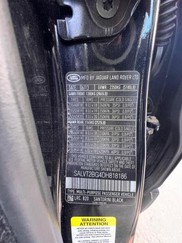 SALVT2BG4DH818186 2013 Land Rover Range Rover photo no. 10