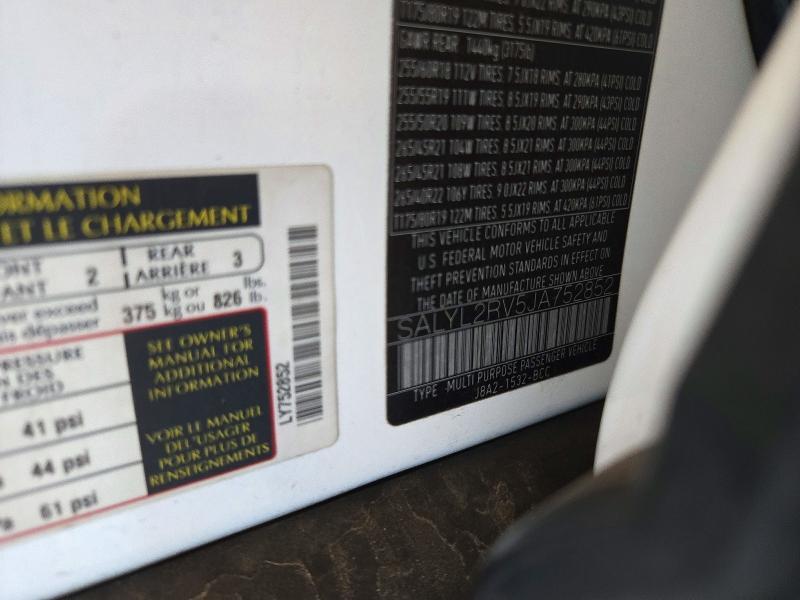 2018 Land Rover Range Rover — VIN SALYL2RV5JA752852, şəkil 13