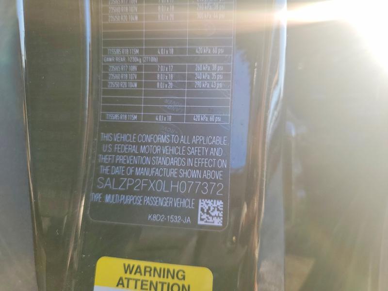 2020 Land Rover Range Rover — VIN SALZP2FX0LH077372, şəkil 14