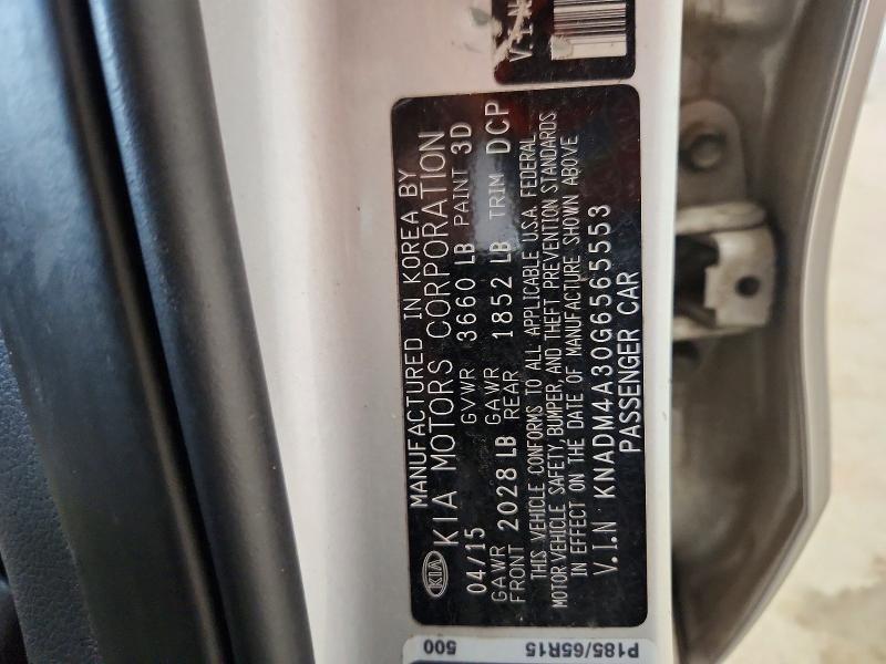 KNADM4A30G6565553 2016 KIA Rio photo no. 12