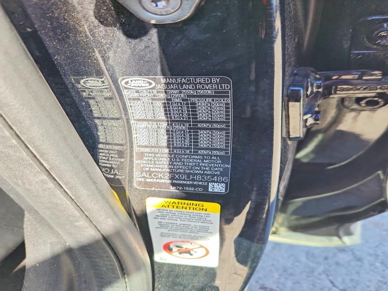 2020 Land Rover Discovery — VIN SALCK2FX9LH835486, şəkil 13