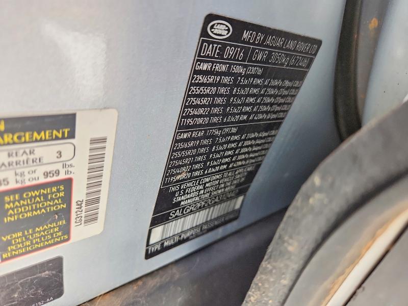 2016 Land Rover Range Rover — VIN SALGR2PF2GA312442, şəkil 13