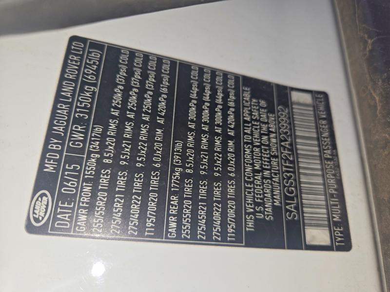 SALGS3TF2FA239992 2015 Land Rover Range Rover photo no. 14